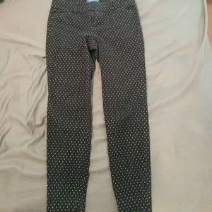 Old Navy Black Patterned Crop Pants